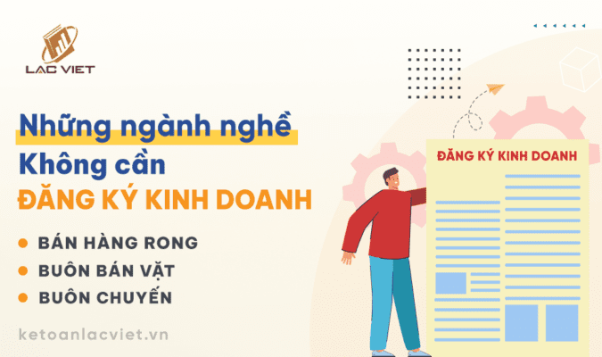 những ngành nghề không cần đăng ký kinh doanh