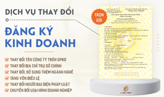 dịch vụ thay đổi giấy phép kinh doanh