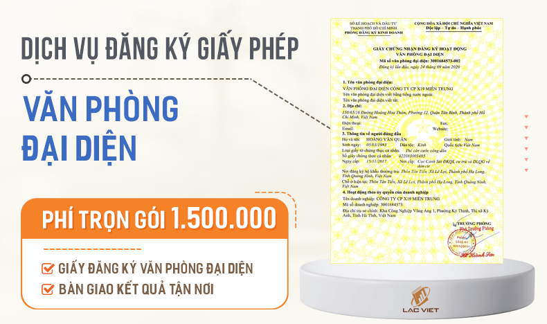 dịch vụ đăng ký văn phòng đại diện