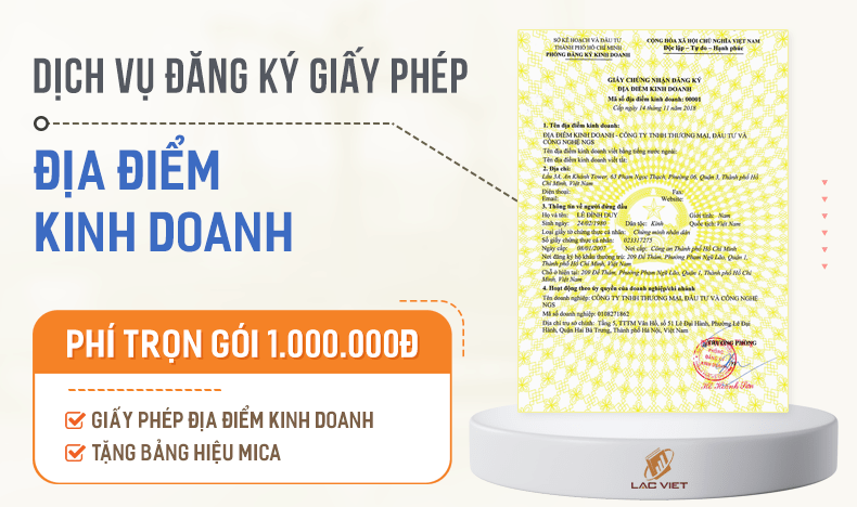 dịch vụ đăng ký giấy phép địa điểm kinh doanh