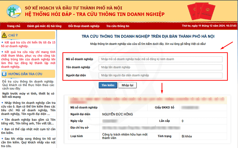 tra cứu doanh nghiệp trên Sở Công Thương