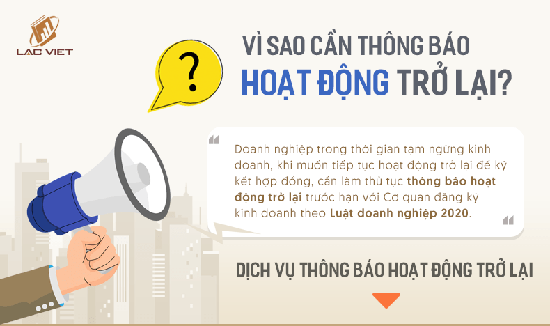 thông báo hoạt động trở lại