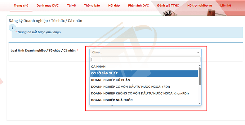 đăng ký tài khoản doanh nghiệp trên bộ công thương