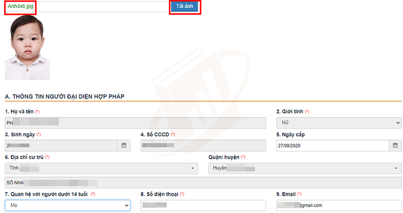 làm hộ chiếu cho trẻ em dưới 14 tuổi