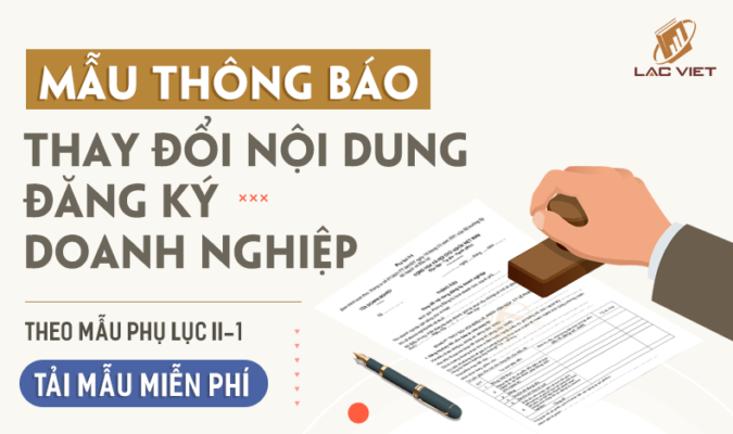 mẫu thông báo thay đổi nội dung đăng ký doanh nghiệp