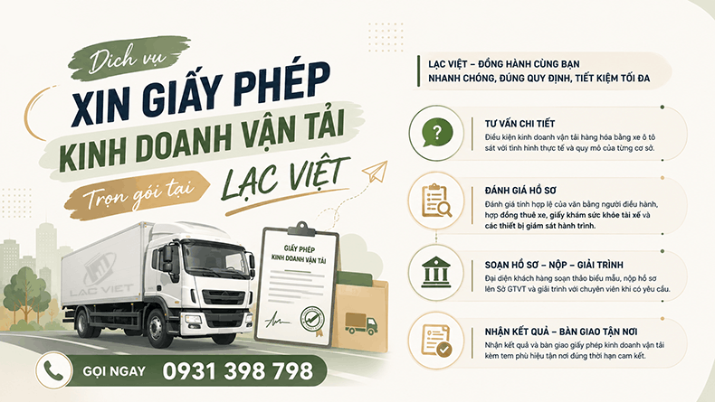 dịch vụ xin giấy phép kinh doanh vận tải