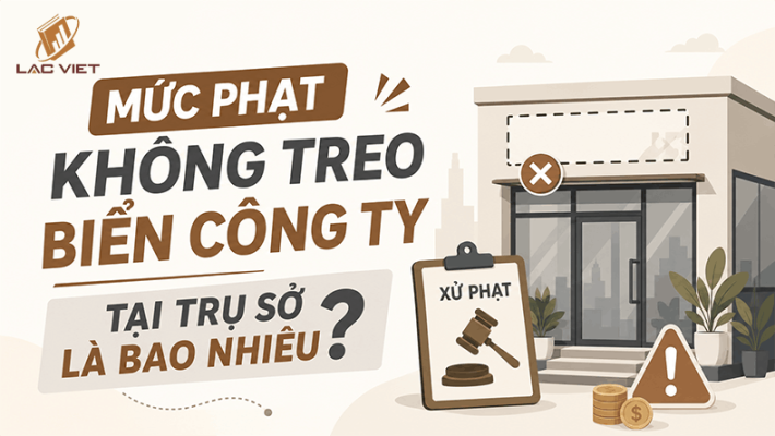 mức phạt không treo biển công ty