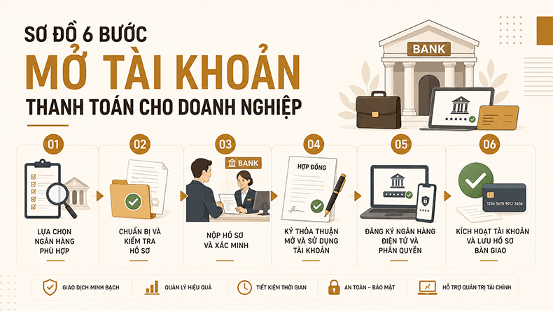 các bước mở tài khoản ngân hàng cho doanh nghiệp