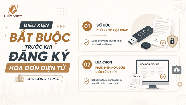 điều kiện trước khi đăng ký hoá đơn điện tử