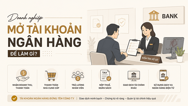 doanh nghiệp mở tài khoản ngân hàng để làm gì
