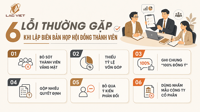 6 lỗi thường gặp khi lập biên bản họp hội đồng thành viên