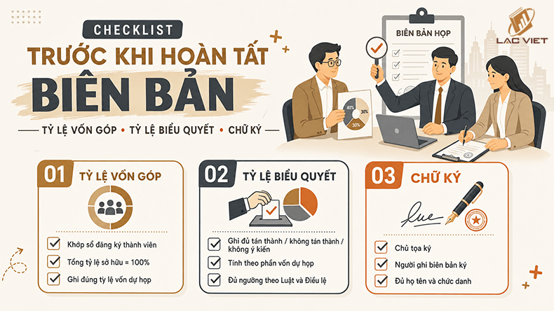 kiểm tra biên bản cuộc họp công ty TNHH