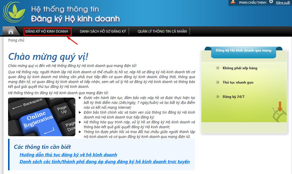 đăng ký hộ kinh doanh online 1