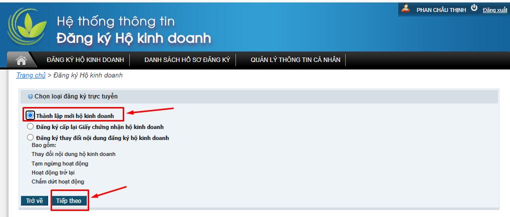 đăng ký hộ kinh doanh online 2