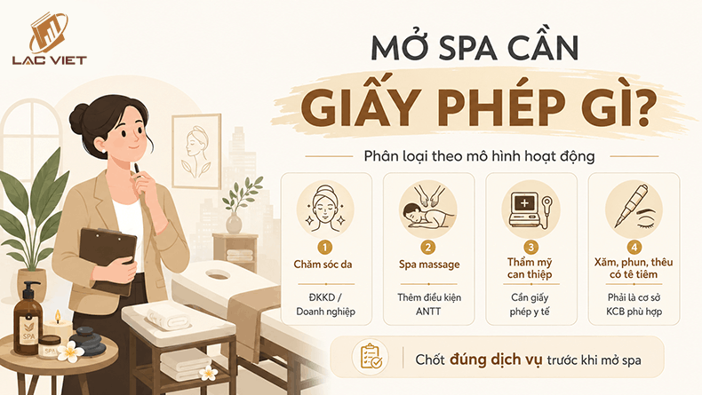 mở spa cần giấy phép gì