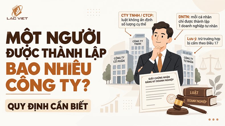 một người được thành lập bao nhiêu công ty