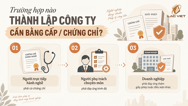 trường hợp thành lập công ty cần bằng cấp